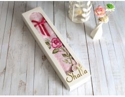 Shalla NATALIE Pembe (розовый) Полотенце с вышивкой (Shalla NATALIE Pembe)>